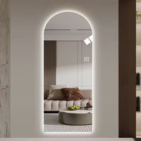 Espejo Inteligente LED de Cuerpo Entero, Antirrotura, HD de 5mm, con Desempañador y Pantalla de Temperatura, para Montar en la Pared, para Sala de Estar, Tendencia 2025