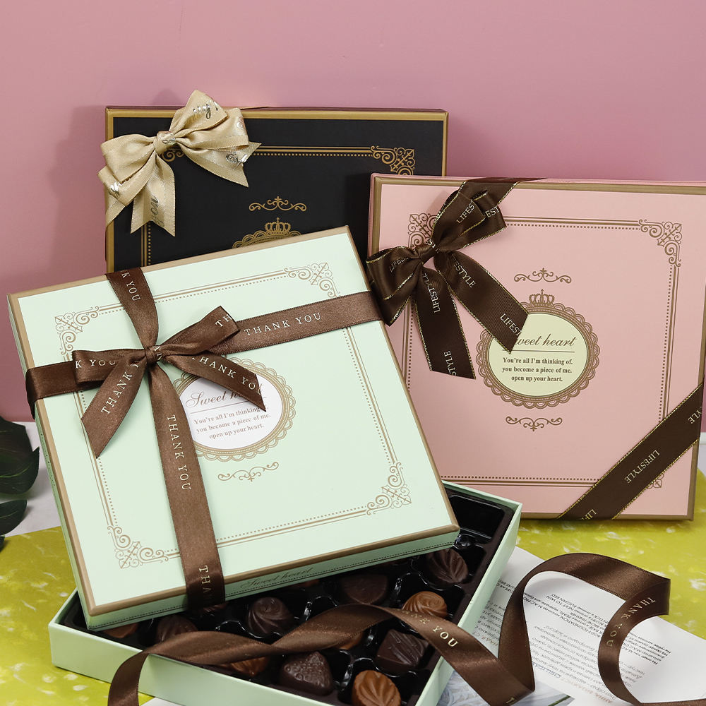 elastic bow pre made golden for box