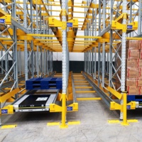 Étagère à navettes robuste en acier laminé à froid réglable pour le stockage en entrepôt et les systèmes d'inventaire industriels automatisés