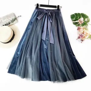 Женская модная стильная юбка-пачка, милая сетчатая юбка на лето и осень