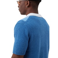 Pull pour hommes avec LOGO personnalisé OEM & ODM Cardigan jacquard de printemps Tricot à manches courtes Pull en tricot sur mesure