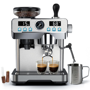 เครื่องชงกาแฟ ANWELL รุ่น Heavy Duty High End สไตล์อิตาเลียนย้อนยุค 3 in 1 ขนาดใหญ่ หัวชง 58 มม. แบบ Dual Wand สำหรับทำเอสเพรสโซและลาเต้ 20 บาร์ - Product Image 4