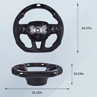 Volante de Fibra de Carbono con LED para Dodge Charger/Challenger/Durango/Jeep Grand Cherokee/SXT/GT/RT/SRT/Hellcat 2015-2020