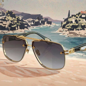 Lunettes de soleil de luxe tendance 2022 <span class=keywords><strong>Maybac</strong></span> UV400, monture en titane rouge, lunettes de soleil pour femmes et hommes - Product Image 3