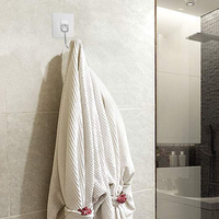 Crochet de manteau sans couture transparent crochets auto-adhésifs résistants imperméables pour cuisines salle de bain chambre