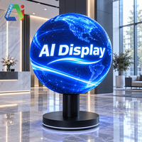 Écran LED sphérique créatif AI P1.8 P2 P2.5 pour intérieur, support de base, mur vidéo, écran à boule haute fréquence de rafraîchissement pour hall d'entrée, salle d'exposition, publicité