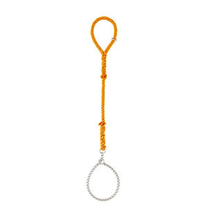 Correa de cuerda de algodón antiexplosión de lujo, cadena de acero inoxidable, correa para perro mascota con patrón sólido y decoración de bufanda, collares, correas - Product Image 1