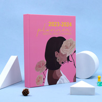 Échantillon gratuit Cadeau pour filles Logo or personnalisé 2024 Planificateur hebdomadaire Impression laitière Soins personnels Planificateur de journal Impression de cahiers