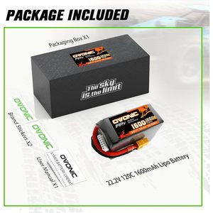 Batería Lipo Ovonic 6s 1600mAh 22.2V 120C de Alta Descarga para Drones de Carreras FPV - Product Image 6
