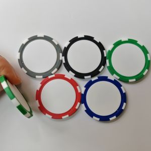 Fichas de Póker de Plástico ABS en Blanco con Inserto Metálico, Marcador de Pelota de Golf, Impresión UV Personalizada, Gráficos a Todo Color - Product Image 3