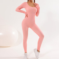 Combinaison de yoga une pièce pour femme, grande taille, solide, hautement élastique, douce au toucher, réversible, imperméable et respirante