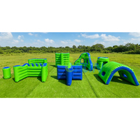 Ensemble de bunkers gonflables hermétiques pour paintball, en PVC durable, pour jeux tactiques de laser tag et parcours d'obstacles airsoft, idéal pour le jeu de team building