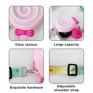 Porte-monnaie rond en silicone imperméable en forme de sucette mignon pour filles, enfants, enfants, dessin animé, rangement pour écouteurs - Product Image 3