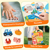 Joycat Enfants Autocollant Gelée Livre Bulle Livre Maternelle Ferme Météo Pizza Éducation Précoce Cognitif Calme Livre Jouet Éducatif