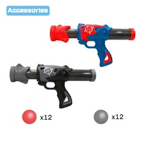 Pistolet à billes en mousse EVA pour enfants, ensemble de 2 pistolets à air comprimé, jouet de tir à billes souples, pistolet à billes en mousse