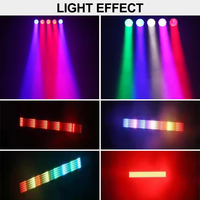 AOPU 500*0.2W Projecteur Stroboscopique LED et Projecteurs à Faisceau LED RGBW 5 Yeux 4-en-1, Lyre Mobile à Faisceaux pour DJ, Éclairage de Scène pour Discothèque et Bar