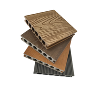 Revêtement de sol extérieur étanche Co-Extrusion Pc WPC Decking Panneau de terrasse composite à grain de bois en plastique 3d