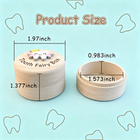 Boîte à dents de la Fée des Dents pour filles, boîte en bois avec dents 3D, pour ranger les dents perdues, souvenir, boîte de rangement pour dents de lait, cadeau