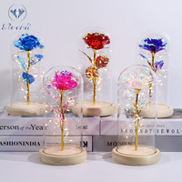 Rose éternelle sous cloche en verre, veilleuse, ornement pour la Fête des Mères, cadeau d'anniversaire, bonsaï, ornement de petite maison, vente en gros