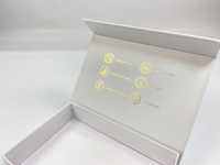 Boîte cadeau rigide de luxe en carton magnétique avec estampage doré, emballage personnalisé pour soins de la peau, perruques, bijoux, avec couvercle à rabat