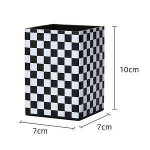 <b>Square</b> Silicone Pen Holder Makeup Organizer Desk Storage Box For Cosmetic Brush Pencil Storage In Pink Black Gray White Colors - Product Image 2