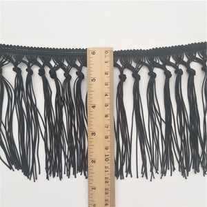12cm Đen Knot Tassel ren TRIM Kinh Tế Polyester Sản phẩm với độc đáo tua rìa thiết kế - Product Image 1