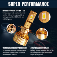 Bombilla LED V11S de Alta Potencia para Faros Delanteros H4 H7 H11, Lámpara LED para Automóvil Súper Brillante, Actualización de Iluminación Automotriz con Tecnología de Refrigeración