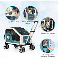 Nouvelle boîte de barre de traction pour animaux de compagnie chien chariot pour animaux de compagnie grande capacité chat bagages pliant voiture Cage