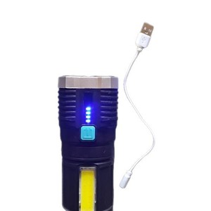 ไฟฉายแบบชาร์จไฟผ่าน USB ระยะลำแสง 1000 ม. แหล่งกำเนิดแสง LED โหมดฟลัดไลท์ ใช้สำหรับตั้งแคมป์ พื้นผิวแบบขัดเงา - Product Image 5