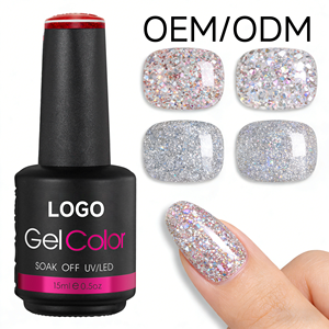 Nouvelle Arrivée Vernis à Ongles Gel Pailleté OEM ODM Vente en Gros Peinture d'Ongles Semi-Permanente Soak-Off UV LED Gel Nail Polish - Product Image 1