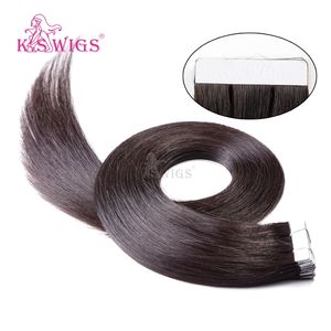 Extensiones de Cabello Humano Remy KSWIGS de Primera Calidad, con Cinta Adhesiva, Cutícula Alineada, Sin Enredos, Larga Duración - Product Image 6