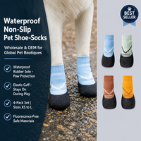 Chaussures imperméables antidérapantes pour chiens de petite taille, bottes douces et confortables pour chiots avec sangle réglable pour la marche en extérieur