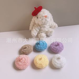Knitted <b>Beret</b> Handmade Hat For Plush Toy Accessory Unisex Youth 8 To 13 Years A-5666 - Product Image 2