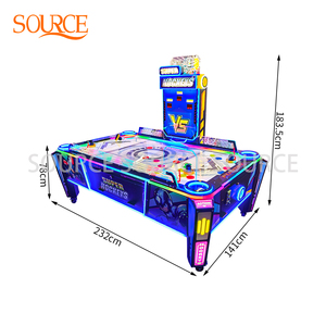 SOURCE Grande taille incurvée à jetons Table de hockey à air électrique Machine de jeu d'arcade ami meilleur jeu choisi - Product Image 4