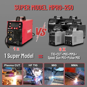 Machine à souder multifonctionnelle 6 en 1 220V MPRO-250 <span class=keywords><strong>MIG</strong></span> <span class=keywords><strong>TIG</strong></span> <span class=keywords><strong>MMA</strong></span> Découpe <span class=keywords><strong>Plasma</strong></span> Soudeurs portables pour atelier à domicile Soldadora <span class=keywords><strong>Mig</strong></span> - Product Image 2