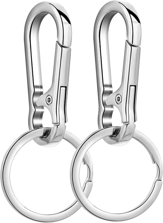 Silver keychain ring