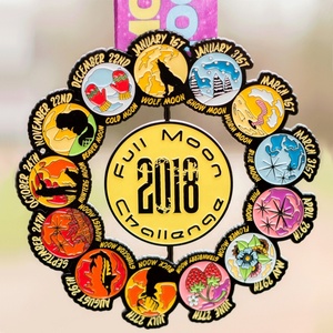 Médailles sportives en métal personnalisées pour fabricants, médailles de défi Conqueror, médailles de défi Pleine Lune sur mesure, vente en gros - Product Image 6