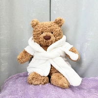 Ensemble peignoir et bonnet de douche 28 cm 38 cm, thème Ours de Barcelone, pour poupée Teddy Bear ou vêtements JellyCat, pour enfants