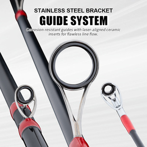 Cần câu cá nhanh, chất liệu carbon 33T, 216cm, lực 12-20lb, hành động nhanh MH, 10+1 vòng dẫn hướng - Product Image 6