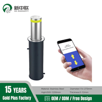 Borne de sécurité rétractable hydraulique XZL avec contrôle par application, borne de sécurité électrique relevable en acier inoxydable 304, borne de stationnement intelligente avec application