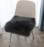 Expédition rapide, coussin en fourrure de mouton australien écologique personnalisé, tapis en fourrure longue, coussin en fourrure moderne, durable et moelleux