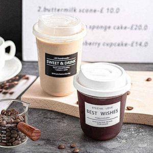 Gobelets en PET écologiques de 12 oz (89 mm) en forme de U, logo personnalisé, gobelet en plastique jetable hautement transparent avec couvercle pour boissons froides, jus - Product Image 4