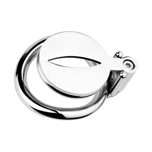 Dispositivo de Castidad Masculino FRRK, Transpirable, Metálico, Plano, con Anillo para Pene y Bloqueo Hexagonal, para Abstinencia, Fetiche, BDSM, Juguetes Sexuales - Product Image 5