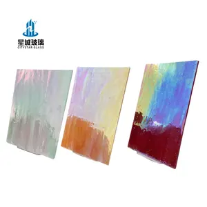 Art Mirror Glass Sheets Cathedral Glass for DIY Mosaic Works Art Supplier Tiffany Glass
