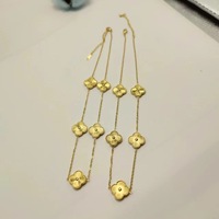 Venta directa de fábrica de 24 estilos de collares de acero titanio de la serie The Flower World con diseño estilo Ins.