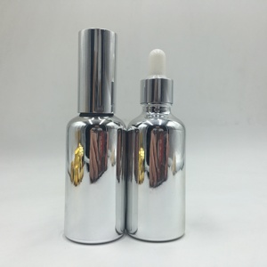 Frascos de Perfume de Vidrio con Recubrimiento Dorado/Plateado de 10ml, 20ml, 30ml, 50ml, 100ml, Botellas de Vidrio con Gotero para Aceites Esenciales - Product Image 4