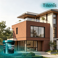 Peinture texturée acrylique professionnelle pour murs extérieurs, application au tampon, revêtement décoratif pour bâtiments commerciaux