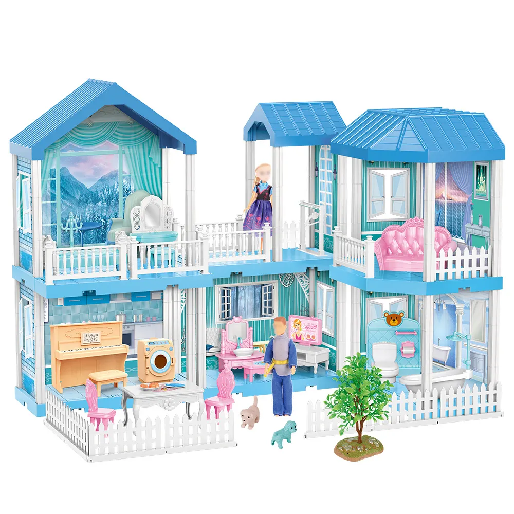Delicate Cute Toy Doll House Furniture Princess Casa De Munecas Set For Child