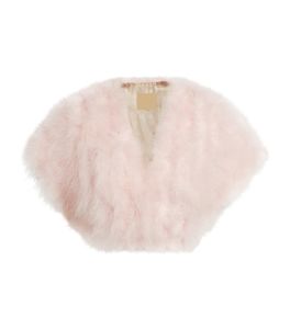 YR148 Accepter la fabrication personnalisée de toutes sortes de produits en plumes de dinde Lady Real Turkey Feather <span class=keywords><strong>Bolero</strong></span> - Product Image 4