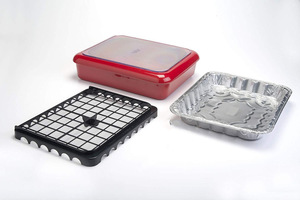 Boîte à lunch portable Strosen 2 en 1 en aluminium pour le camping en plein air, pour les barbecues, boîte à lunch standard peu profonde de taille moyenne - Product Image 3